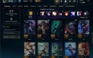 Unranked com 35 Champs e 6 Skins