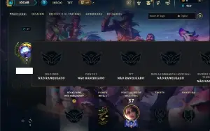 Unranked com 35 Champs e 6 Skins