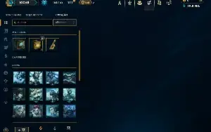 Mestre com 25 Champs e 15 Fragmentos de Skins