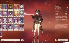 AR36 / 5* HUTAO, YOIMIYA, QIQI e LANÇA DE JADE PRIMITIVA