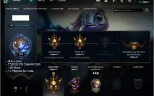 Conta LOL Todos os Campeões + 109 Skins