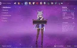 GENSHIN IMPACT [EU] AR56 DILUC MONA QIQI KEQING + 2x 5* WPN