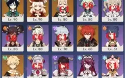 Conta genshin AR 56, Eula C1,Albedo C1,Venti,Klee,Albedo