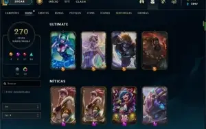 Conta Riot: (LOL: 270 skins) e (Valorant: Varias skins)
