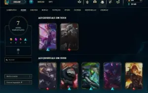 Esmeralda 4 com 27 Champs e 7 Skins + 7 Espolios