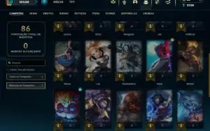 Esmeralda 4 com 27 Champs e 7 Skins + 7 Espolios