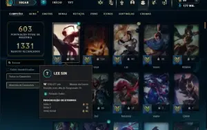 Unranked com TODOS os champs e 145 Skins + 5 Vitoriosas