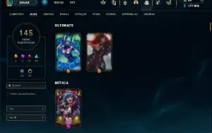 Unranked com TODOS os champs e 145 Skins + 5 Vitoriosas