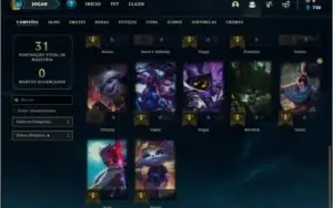 Conta prata 1 com Skin Mitica do Rammus