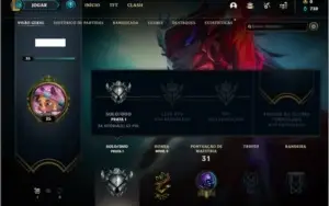 Conta prata 1 com Skin Mitica do Rammus
