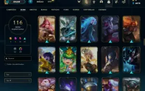 Conta prata 4 com 90 Champs e 116 Skins + 1,3kk de Katarina
