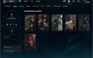 Conta bronze 1 com 6 Skins e 25 Champs