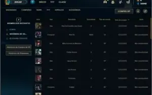 Conta bronze 1 com 6 Skins e 25 Champs