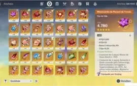CONTA AR48 COM DILUC+KLEE+KEQING+ARMA 5*