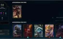 Conta de lol de 2018