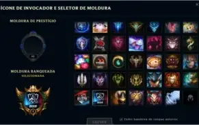 Conta LoL 20 skins - criada em 2015