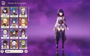 Conta Genshin, Raiden, Kazuha, Yoimiya, Mona, Qiqi
