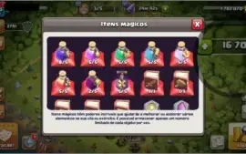 CENTRO LVL10/CONSTRUTOR LVL8 - CLASH OF CLANS +DE 16K GEMAS!