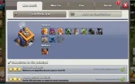 CENTRO LVL10/CONSTRUTOR LVL8 - CLASH OF CLANS +DE 16K GEMAS!