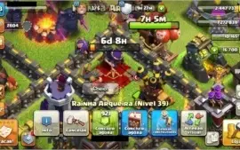 CENTRO LVL10/CONSTRUTOR LVL8 - CLASH OF CLANS +DE 16K GEMAS!