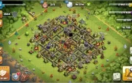 CENTRO LVL10/CONSTRUTOR LVL8 - CLASH OF CLANS +DE 16K GEMAS!