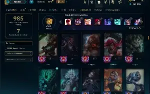 Platina 4 com TODOS os champs e 209 Skins ( JG / MID / ADC )