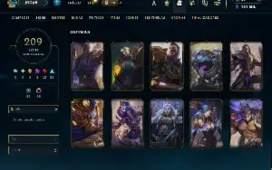 Platina 4 com TODOS os champs e 209 Skins ( JG / MID / ADC )