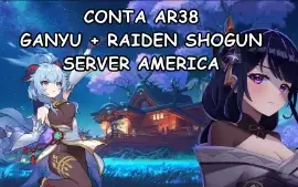 Conta Ar38 - Ganyu + Raiden Shogun + 12K Primogems