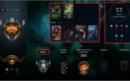 [20% OFF] Conta LoL | Prata 1 | (119 Champs & 33 Skins)