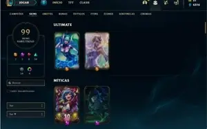 Conta prata 4 com 107 Champs e 99 Skins