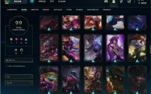Conta prata 4 com 107 Champs e 99 Skins