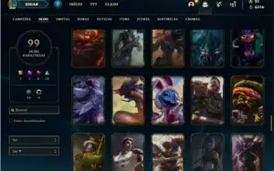 Conta prata 4 com 107 Champs e 99 Skins