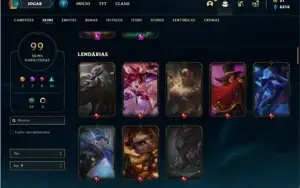 Conta prata 4 com 107 Champs e 99 Skins