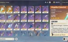 AR 53 + Zhong, Venti, Hu Tao, Qiqi, Jean, Diluc + 2 Armas 5*
