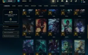 Conta Unranked com 36 Champs e 7 Skins + 1 Fragmento