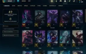 Conta Unranked com 36 Champs e 7 Skins + 1 Fragmento