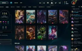 Conta Lol Gold4 Com 124 Skins
