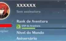 DILUC AR5 - REROLL NA SEM USUARIO/ANIVERSARIO!