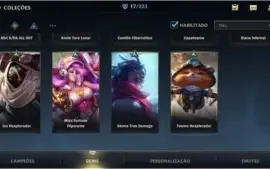 [barato] conta wild rift 17 skins