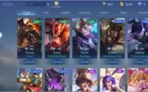 Continha incrível, com skins raras