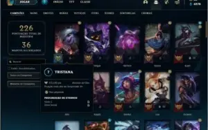 Conta ouro 4 com 69 champs e 38 skins