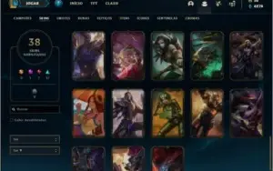 Conta ouro 4 com 69 champs e 38 skins