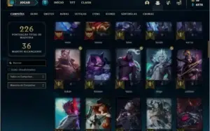 Conta ouro 4 com 69 champs e 38 skins
