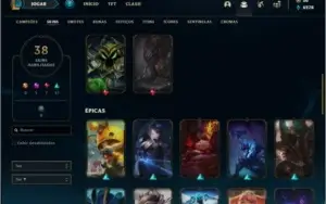 Conta ouro 4 com 69 champs e 38 skins