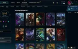 Conta de lol, nivel 250, 240 skins