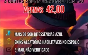 🔴3 Contas Smurf LEVEL 30 com + de 60k de EA com garantia🔴
