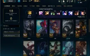 Ouro 3 com 30 Champs e 2 Skins