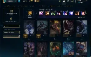 Ouro 3 com 30 Champs e 2 Skins