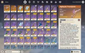 Ar49,Raidenc2+arma,Ayaka,Diluc,Agitação trovejante,2Orações