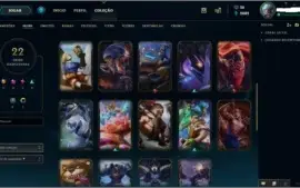 CONTA LOL DIAMANTE 4|22 SKINS(2 LENDÁRIAS)+ acc lvl 6 GRÁTIS
